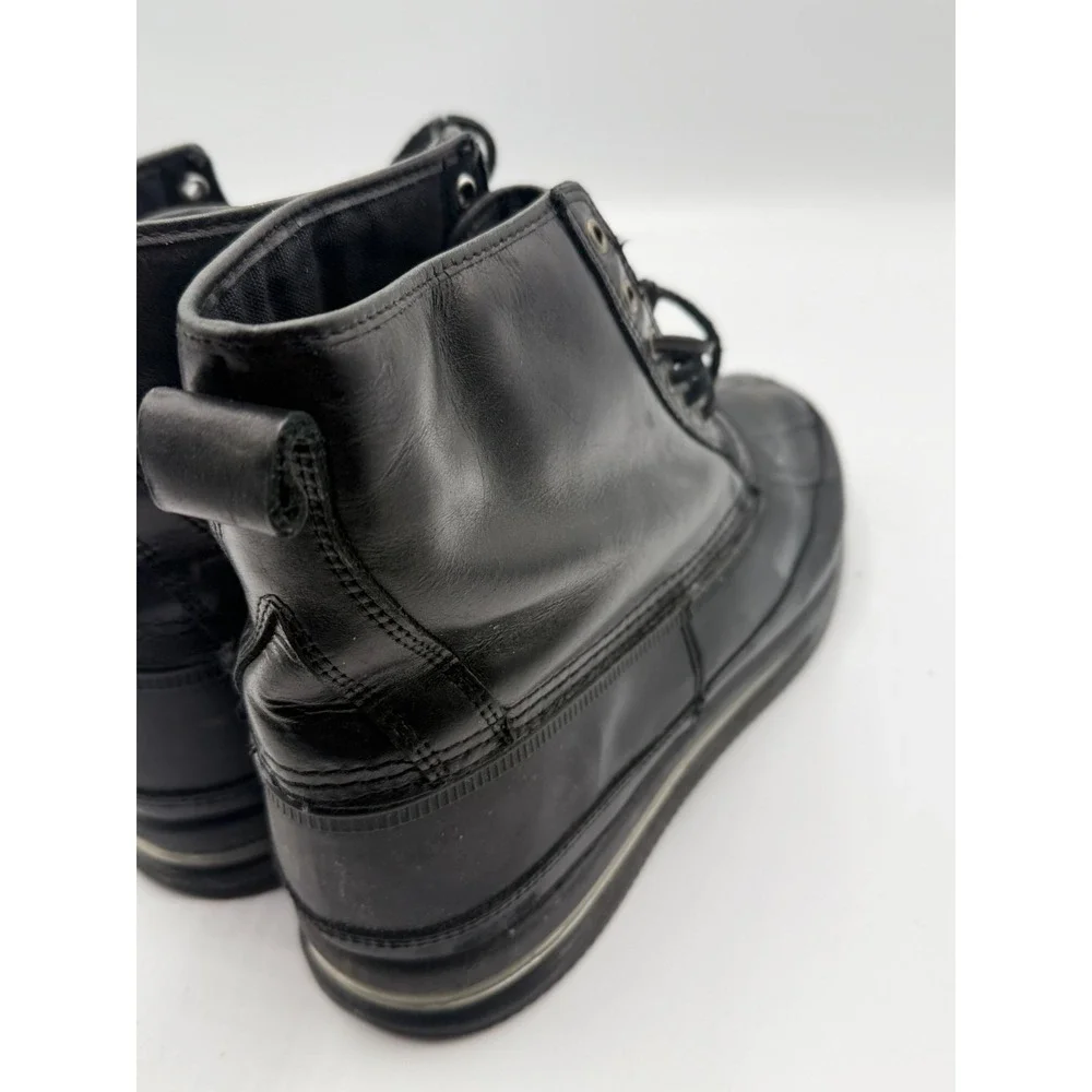 Gourmet The 21 Duck Boot Black Leather Mens Size 12 No Box